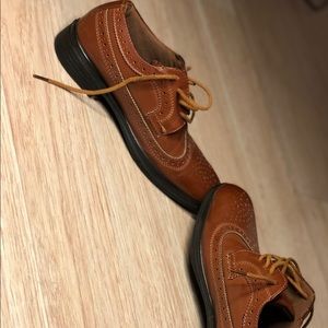 Brown Leather Deer Stags Shoes